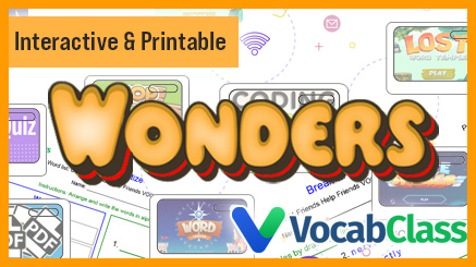 Wonders Word Lists