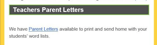 Parent Letter